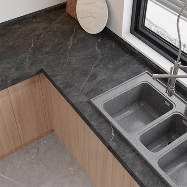 black sintered stone kitchen benchtop